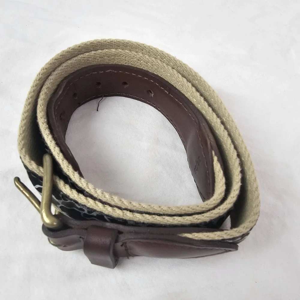 Over Under Men's Camo Hunting Belt With Gold Hardware Fits Waist 35-38